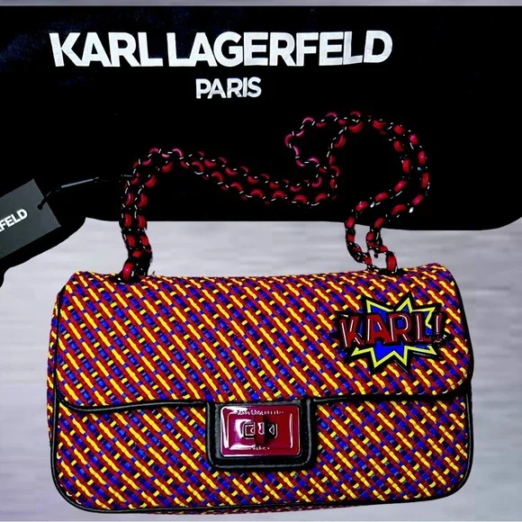 NWT Karl Lagerfeld Paris Agyness Textured
Shoulder Bag Comes with Dusty - Picture 2 of 15